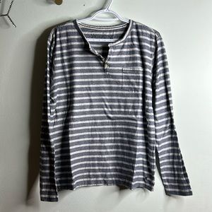 Jack and Jones Men’s Long Sleeve Striped Henley